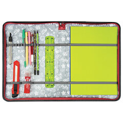 Папка на молнии BRAUBERG А4 с ручкой, с органайзером, 1 отделение, &laquo;Black football&raquo;, 270992