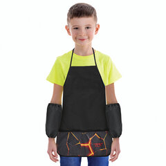 Накидка фартук с нарукавниками для труда BRAUBERG, 3 кармана, 46&times;54 см, &laquo;Keep out&raquo;, 271050