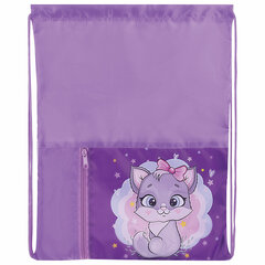 Мешок для обуви ЮНЛАНДИЯ, карман на молнии, 33&times;42 см, &laquo;Cute kitty&raquo;, 271053