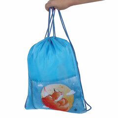 Мешок для обуви ЮНЛАНДИЯ, карман на молнии, 33&times;42 см, &laquo;Moon fox&raquo;, 271054