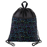 Мешок для обуви BRAUBERG БОЛЬШОЙ, с ручкой, карман на молнии, сетка, 49х41 см, "Cats", 271059