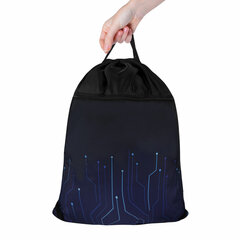 Мешок для обуви BRAUBERG БОЛЬШОЙ, с ручкой, карман на молнии, сетка для вентиляции, 49&times;41 см, &laquo;Electro&raquo;, 271061