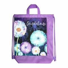 Мешок для обуви ЮНЛАНДИЯ с ручками, боковой карман на молнии, 46&times;36 см, &laquo;Flowers&raquo;, 271065