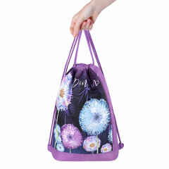 Мешок для обуви ЮНЛАНДИЯ с ручками, боковой карман на молнии, 46&times;36 см, &laquo;Flowers&raquo;, 271065