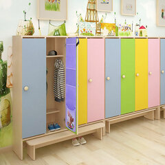 Кармашки-органайзер в шкафчик для детского сада ЮНЛАНДИЯ, с ПРОЗРАЧНЫМ КАРМАНОМ, увеличенный размер, 26&times;80 см, &laquo;Deer&raquo;, 271070