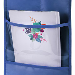 Кармашки-органайзер в шкафчик для детского сада ЮНЛАНДИЯ, с ПРОЗРАЧНЫМ КАРМАНОМ, увеличенный размер, 26&times;80 см, &laquo;Space dude&raquo;, 271071