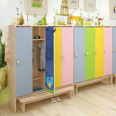 Кармашки-органайзер в шкафчик для детского сада ЮНЛАНДИЯ, с ПРОЗРАЧНЫМ КАРМАНОМ, увеличенный размер, 26&times;80 см, &laquo;Space dude&raquo;, 271071