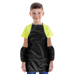 Накидка фартук с нарукавниками для труда ПИФАГОР, 3 кармана, увеличенный размер, 45&times;60 см, черный, 271092