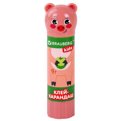 Клей-карандаш "Зверята: кошка, мышка, хрюшка", 9 г, фигурный колпачок, 3 шт./<wbr/>блистер, BRAUBERG KIDS, 271141