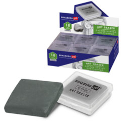 Изображение товара Ластик-клячка художественная BRAUBERG ART CLASSIC серый 40х36х10 мм футляр