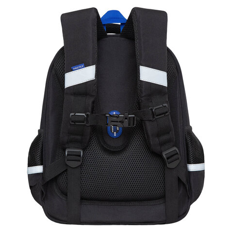 Ранец GRIZZLY анатомическая спинка, c бейджем, для мальчиков, "SPACE", 36х28х20 см, RAz-287-3/1