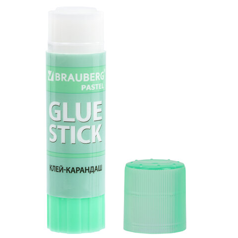 Клей-карандаш в пастельном корпусе BRAUBERG PASTEL, 15 г, PVP основа, ассорти, 271249