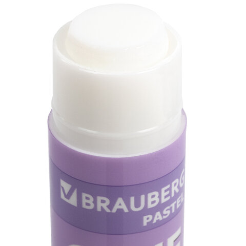 Клей-карандаш в пастельном корпусе BRAUBERG PASTEL, 15 г, PVP основа, ассорти, 271249