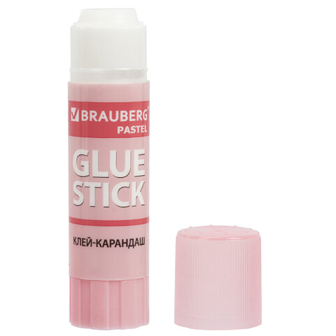 Клей-карандаш в пастельном корпусе BRAUBERG PASTEL, 15 г, PVP основа, ассорти, 271249