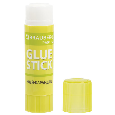 Клей-карандаш в пастельном корпусе BRAUBERG PASTEL, 15 г, PVP основа, ассорти, 271249