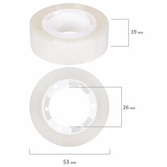 Клейкие ленты 19 мм х 33 м канцелярские STAFF CLASSIC, КОМПЛЕКТ 4 шт., прозрачные, 271262