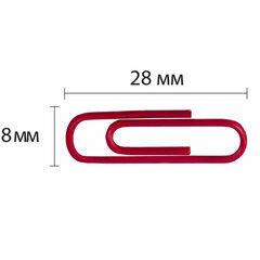 Скрепки ЭКСТРА ОФИСМАГ 28 мм цветные 100 штук, 271316