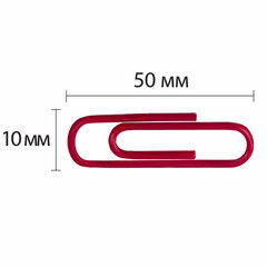 Скрепки большие ЭКСТРА ОФИСМАГ 50 мм цветные 50 штук, 271318