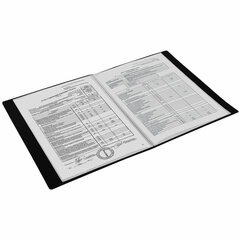 Папка 10 вкладышей BRAUBERG &laquo;Office&raquo;, черная, 0,5 мм, 271321