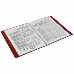 Папка 10 вкладышей BRAUBERG &laquo;Office&raquo;, красная, 0,5 мм, 271322