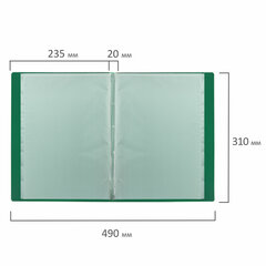 Папка 30 вкладышей BRAUBERG &laquo;Office&raquo;, зеленая, 0,5 мм, 271326