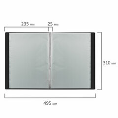 Папка 40 вкладышей BRAUBERG &laquo;Office&raquo;, черная, 0,6 мм, 271327