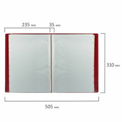 Папка 80 вкладышей BRAUBERG &laquo;Office&raquo;, красная, 0,8 мм, 271332