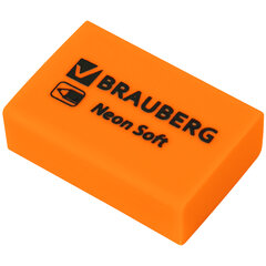 Ластики BRAUBERG NEON SOFT НАБОР 12 штук, размер ластика 31&times;20&times;10 мм, экологичный ПВХ, 271339