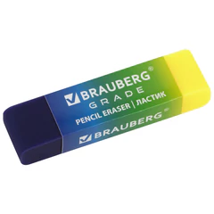 Ластики BRAUBERG GRADE НАБОР 4 штуки, размер ластика 60&times;15&times;10 мм, упаковка блистер, 271344