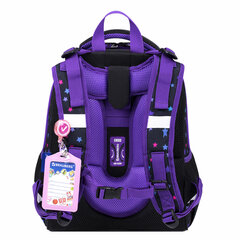 Ранец BRAUBERG PREMIUM, 2 отделения, с брелком, &laquo;Neon cat&raquo;, 38&times;29&times;16 см, 271352