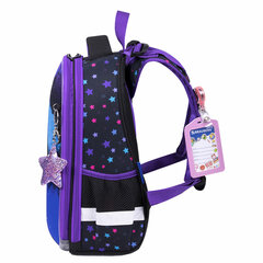 Ранец BRAUBERG PREMIUM, 2 отделения, с брелком, &laquo;Neon cat&raquo;, 38&times;29&times;16 см, 271352