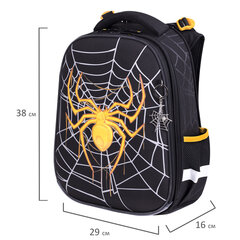 Ранец BRAUBERG PREMIUM, 2 отделения, с брелоком, "Venomous spider", 3D панель, 38х29х16 см, 271355