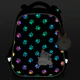 Ранец BRAUBERG LUMINOUS, 2 отделения, с брелоком, "Paws", СВЕТЯЩИЙСЯ РИСУНОК, 38х29х16 см, 271366