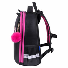 Ранец BRAUBERG SHINY, 2 отделения, с брелоком, &laquo;Glad to be cat&raquo;, 38&times;28&times;14 см, 271382