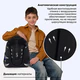 Ранец BRAUBERG SHINY, 2 отделения, с брелоком, "Хаски", СВЕТЯЩИЙСЯ РИСУНОК, 38х28х14 см, 271383