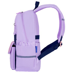 Рюкзак BRAUBERG PASTEL с термонашивками в комплекте, &laquo;Lazy cat&raquo;, сиреневый, 40&times;29&times;14 см, 271422