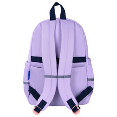 Рюкзак BRAUBERG PASTEL с термонашивками в комплекте, &laquo;Lazy cat&raquo;, сиреневый, 40&times;29&times;14 см, 271422