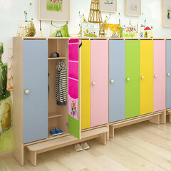 Кармашки-органайзер в шкафчик для детского сада ЮНЛАНДИЯ, 5 карманов, 21&times;68 см, &laquo;Giraffe&raquo;, 271428