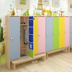 Кармашки-органайзер в шкафчик для детского сада ЮНЛАНДИЯ, 5 карманов, 21&times;68 см, &laquo;Bear&raquo;, 271431