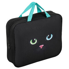 Папка на молнии с ручками А4, мешок для обуви 42&times;33 см, пенал 20&times;10 см, &laquo;Black cat&raquo; НАБОР BRAUBERG, 271434