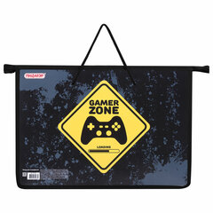 Папка на молнии с ручками ПИФАГОР А4, 1 отделение, пластик, ручки-шнурок, &laquo;Game Zone&raquo;, 271470