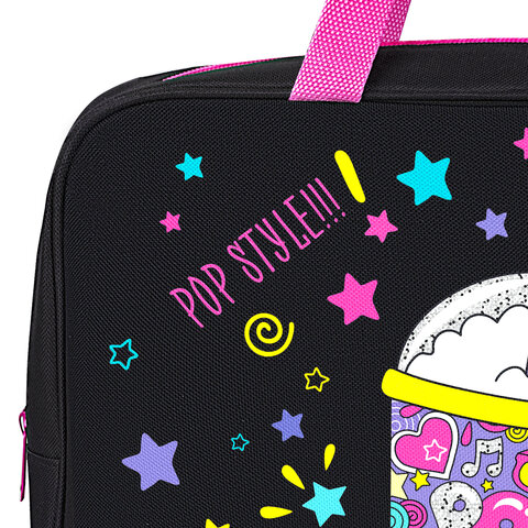 Папка на молнии с ручками BRAUBERG А4, 1 отделение, полиэстер, 80 мм, "Pop style", 271480 - фото 5