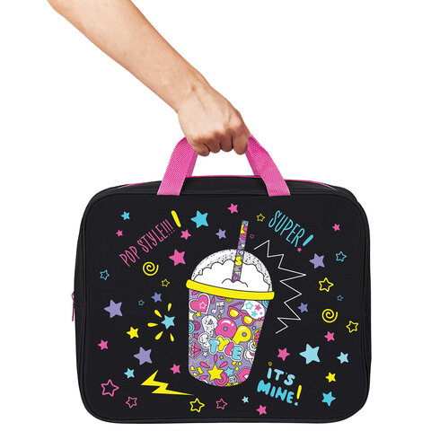 Папка на молнии с ручками BRAUBERG А4, 1 отделение, полиэстер, 80 мм, "Pop style", 271480 - фото 7