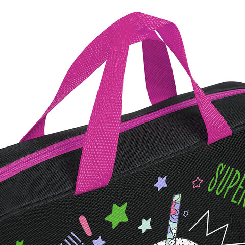 Папка на молнии с ручками BRAUBERG А4, 1 отделение, полиэстер, 80 мм, "Pop style", 271480 - фото 4