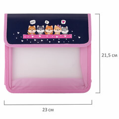 Папка для тетрадей ЮНЛАНДИЯ А5, пластик, 2 отделения, клапан на липучке, &laquo;Dream Team&raquo;, 271490