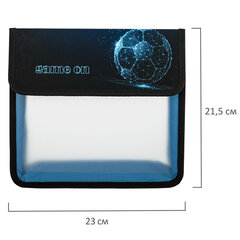 Папка для тетрадей ЮНЛАНДИЯ А5, пластик, 2 отделения, клапан на липучке, &laquo;Digital Ball&raquo;, 271491