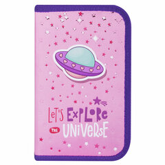 Пенал ЮНЛАНДИЯ, 1 отделение, металлизированный картон, конгрев, 19&times;11 см, &laquo;Moon Explorer&raquo;, 271507