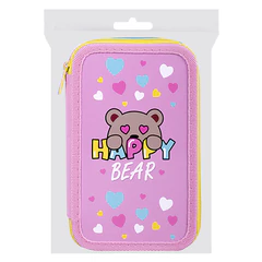Пенал ПИФАГОР, 3 отделения, ламинированный картон, 19х11 см, "Bear Hugs", 271544