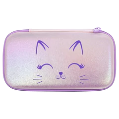 Пенал BRAUBERG SHINY, 1 отделение, 1 откидная планка, ЭВА, 22х13х4 см, "Счастливый кот", 271554
