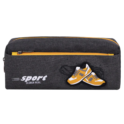 Пенал мягкий BRAUBERG, 2 отделения, полиэстер, "Sport scorer", серый, 20х9х6 см, 271575 - фото 2